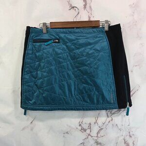 Skhoop Skirt Womens Large Blue Puffer Quilted Insulated Winter Down Synthetic